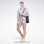 نحيف واحة بنفسجية شورت فرنسي تيري بطبعة هوية Reebok 0NZ0F569 - Image 2