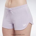 نحيف واحة بنفسجية شورت فرنسي تيري بطبعة هوية Reebok 0NZ0F569 - Image 5