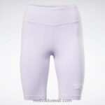 نحيف واحة بنفسجية شورت مجسم بشعار الماركة Reebok 0NZ0F838 - Image 6