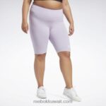 نحيف واحة بنفسجية شورت مجسم بشعار الماركة (مقاس كبير) Reebok 0NZ0F861