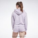 نحيف واحة بنفسجية هودي بشعار الماركة Reebok 0NZ0F648 - Image 3