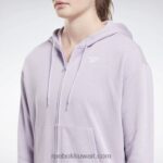 نحيف واحة بنفسجية هودي بشعار الماركة Reebok 0NZ0F648 - Image 4