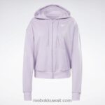 نحيف واحة بنفسجية هودي بشعار الماركة Reebok 0NZ0F648 - Image 6