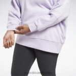 نحيف واحة بنفسجية هودي كبير الحجم معاد تدويره في الاستوديو (حجم كبير) Reebok 0NZ0F602 - Image 5