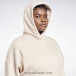 نحيف ecru ناعم هودي كبير الحجم معاد تدويره في الاستوديو (حجم كبير) Reebok 0NZ0F850 - Image 4