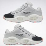 نقي رمادي 2 / طباشير / كور أسود السؤال أحذية كرة السلة المنخفضة Reebok 0NZ0F36 - Image 9