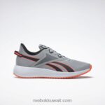 نقي رمادي 3 / الأساسية أسود / برتقالي مضيئة لايت بلس 3 أحذية ركض رجالية Reebok 0NZ0F1340