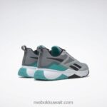 نقي رمادي 3 / نقي رمادي 5 / أزرق مخضر أحذية تدريب الرجال nfx Reebok 0NZ0F1336 - Image 4