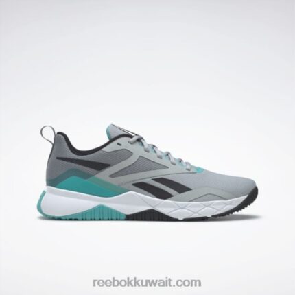 نقي رمادي 3 / نقي رمادي 5 / أزرق مخضر أحذية تدريب الرجال nfx Reebok 0NZ0F1336