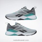 نقي رمادي 3 / نقي رمادي 5 / أزرق مخضر أحذية تدريب الرجال nfx Reebok 0NZ0F1336 - Image 9