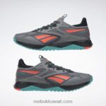 نقي رمادي 5 / كور أسود / أزرق مخضر كلاسيكي حذاء تدريب nano x2 tr Adventure للرجال Reebok 0NZ0F1063 - Image 5