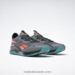 نقي رمادي 5 / كور أسود / أزرق مخضر كلاسيكي حذاء تدريب nano x2 tr Adventure للرجال Reebok 0NZ0F1063 - Image 7