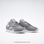 نقي رمادي 5 / ftwr أبيض أحذية الرجال النايلون الكلاسيكية Reebok 0NZ0F1047 - Image 3