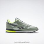 هارموني جرين / رذاذ البحر / رمادي نقي 7 أحذية جلدية كلاسيكية Reebok 0NZ0F123 - Image 2
