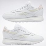 ftwr أبيض / بورسلين وردي الأحذية الجلدية الكلاسيكية sp للنساء Reebok 0NZ0F315 - Image 3