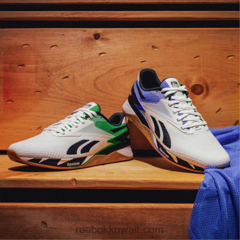 ftwr أبيض / غلين أخضر / أزرق متجه أحذية nano x3 Reebok 0NZ0F23 - Image 4