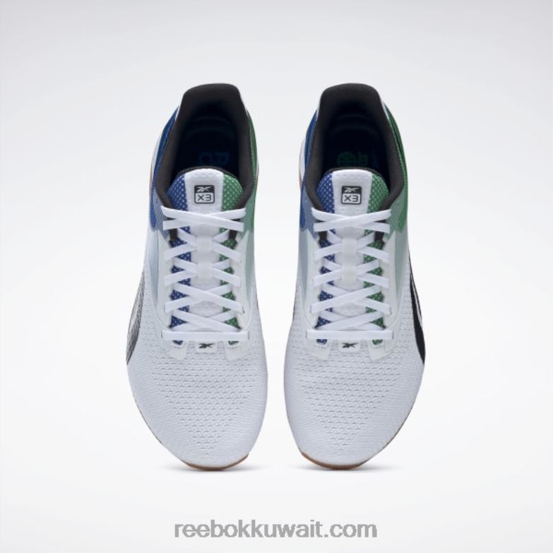 ftwr أبيض / غلين أخضر / أزرق متجه أحذية nano x3 Reebok 0NZ0F23 - Image 9