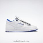 ftwr أبيض / كوبالت / طباشير نادي c mid ii حذاء البحوث الجبلية Reebok 0NZ0F802